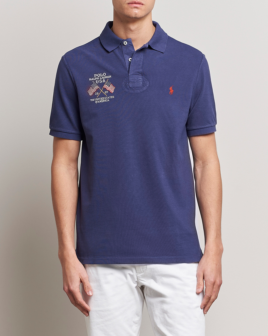 Herre | Polotrøjer | Polo Ralph Lauren | Classic Fit Flag Polo Boathouse Navy