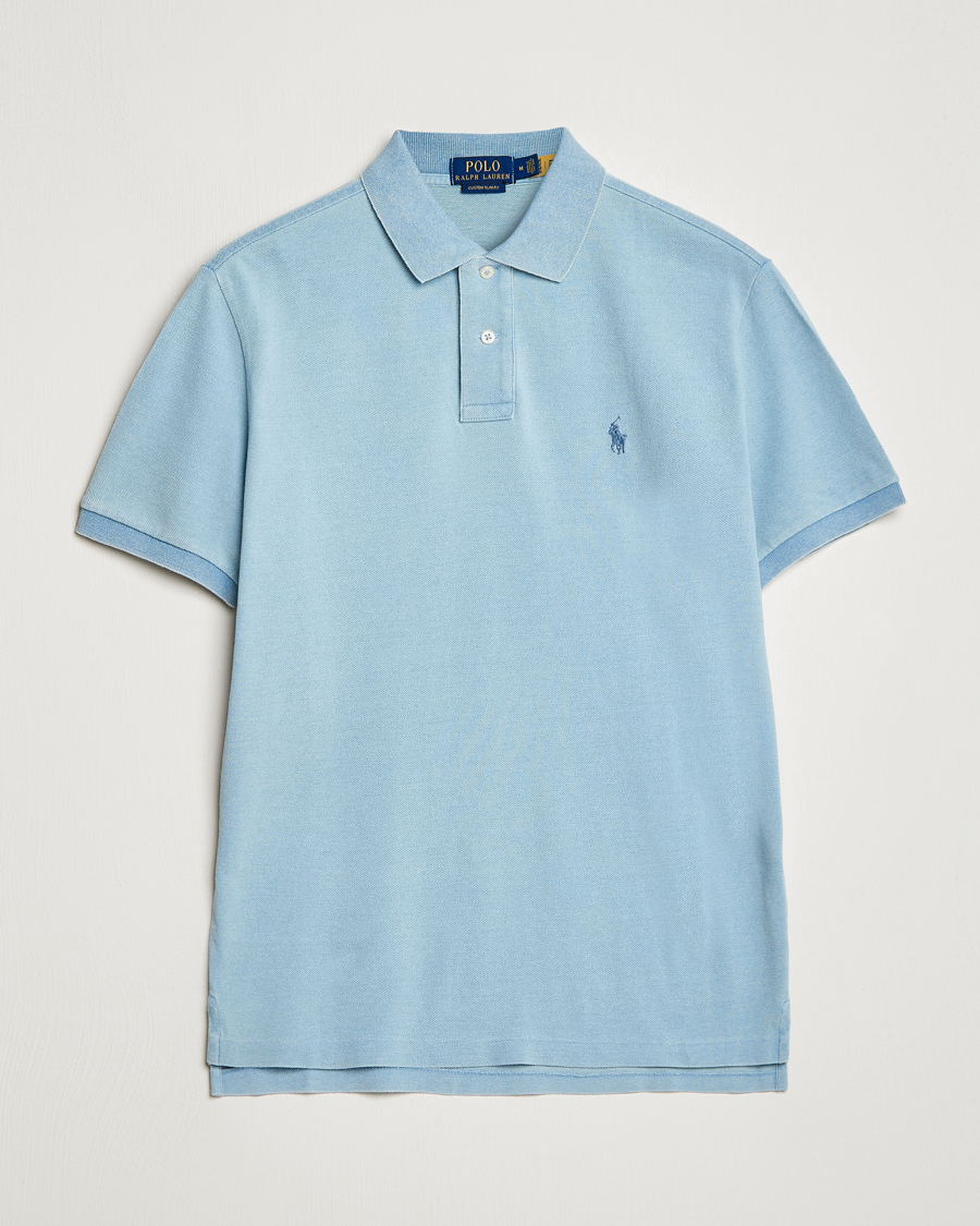 Herre | Polotrøjer | Polo Ralph Lauren | Custom Slim Fit Polo Light Indigo