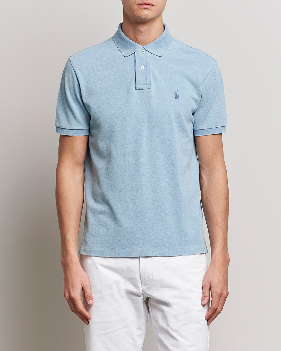 Herre | Polotrøjer | Polo Ralph Lauren | Custom Slim Fit Polo Light Indigo