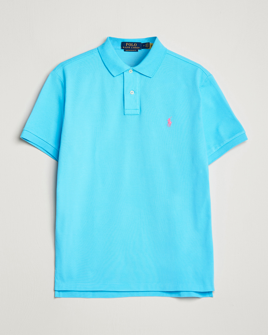 Herre | Polotrøjer | Polo Ralph Lauren | Custom Slim Fit Polo Turquoise Nova