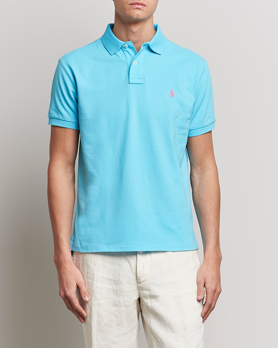 Herre | Polotrøjer | Polo Ralph Lauren | Custom Slim Fit Polo Turquoise Nova