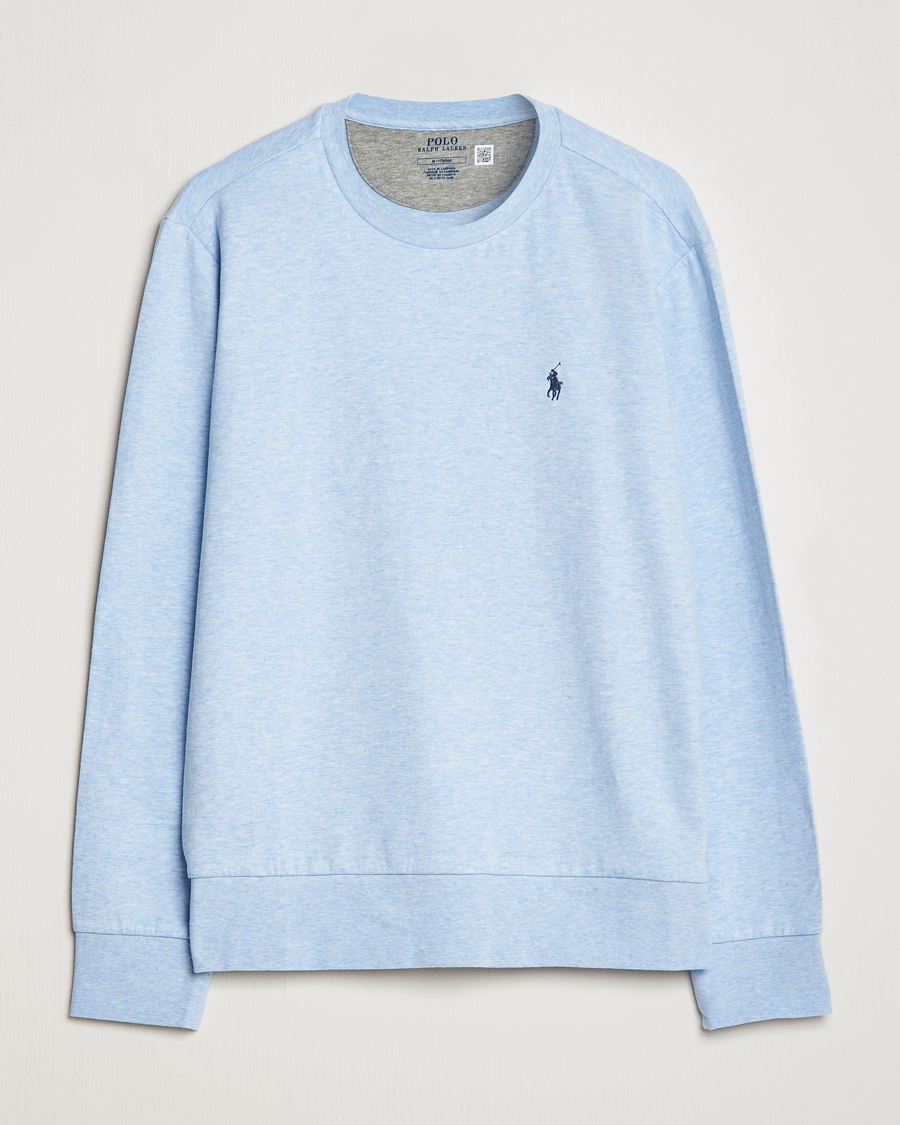 Herre | Trøjer | Polo Ralph Lauren | Double Knitted Jersey Sweatshirt Elite Blue Heather