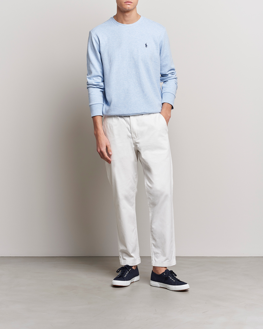 Herre | Trøjer | Polo Ralph Lauren | Double Knitted Jersey Sweatshirt Elite Blue Heather