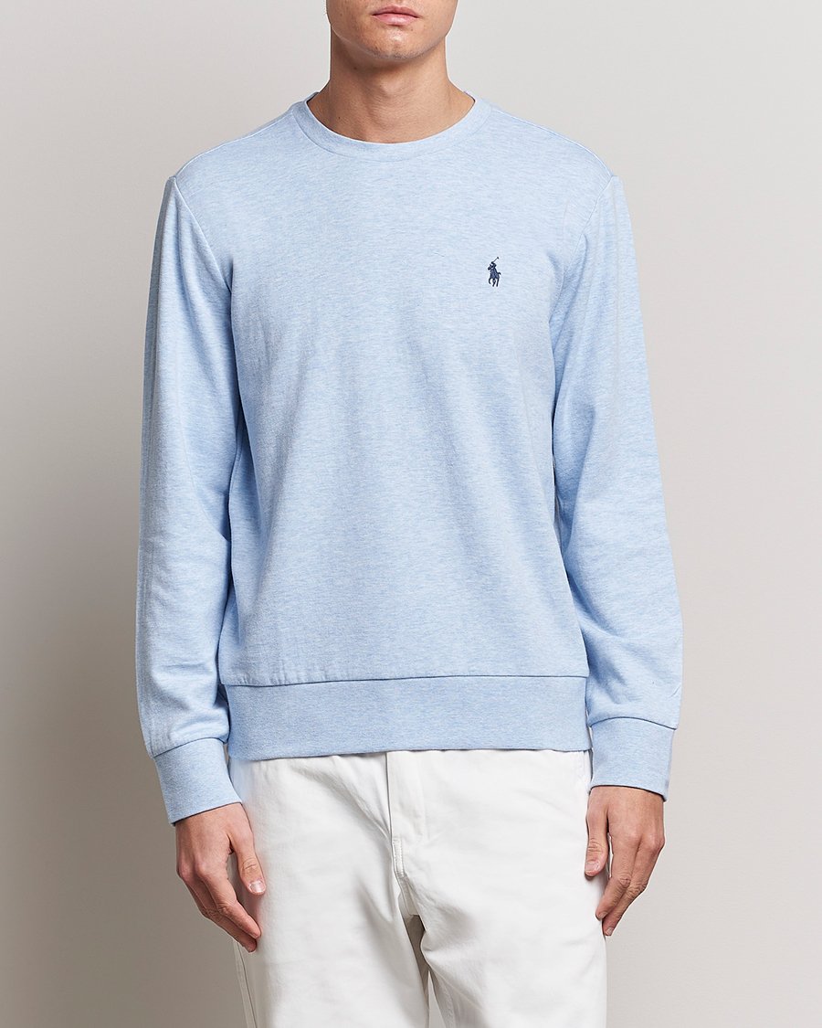 Herre | Trøjer | Polo Ralph Lauren | Double Knitted Jersey Sweatshirt Elite Blue Heather