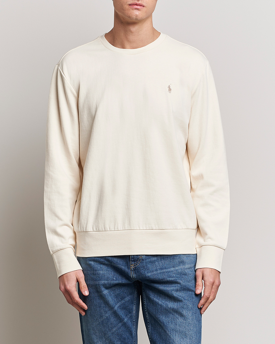 Herre | Trøjer | Polo Ralph Lauren | Double Knitted Jersey Sweatshirt Guide Cream