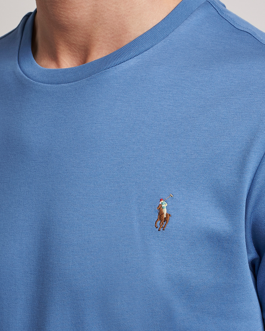 Herre | T-Shirts | Polo Ralph Lauren | Luxury Pima Cotton Crew Neck T-Shirt French Blue