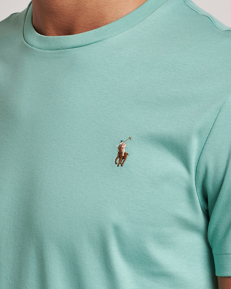 Herre | T-Shirts | Polo Ralph Lauren | Luxury Pima Cotton Crew Neck T-Shirt Essex Green