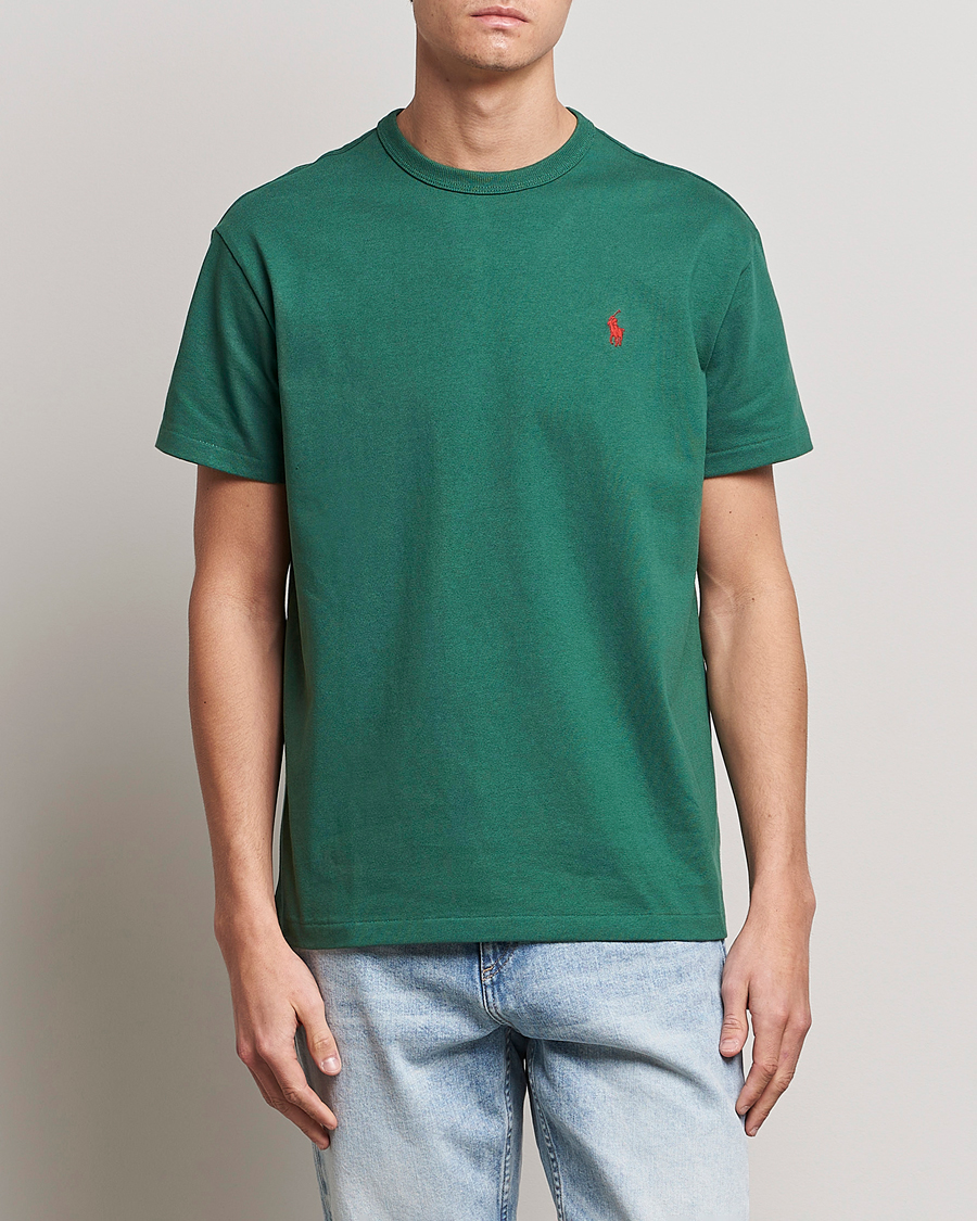 Herre | T-Shirts | Polo Ralph Lauren | Heavyweight Crew Neck T-Shirt Washed Forest