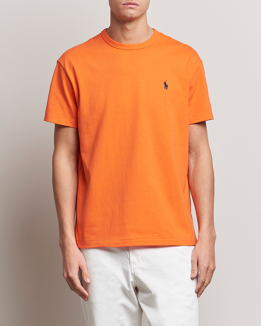 Herre | T-Shirts | Polo Ralph Lauren | Heavyweight Crew Neck T-Shirt Orange