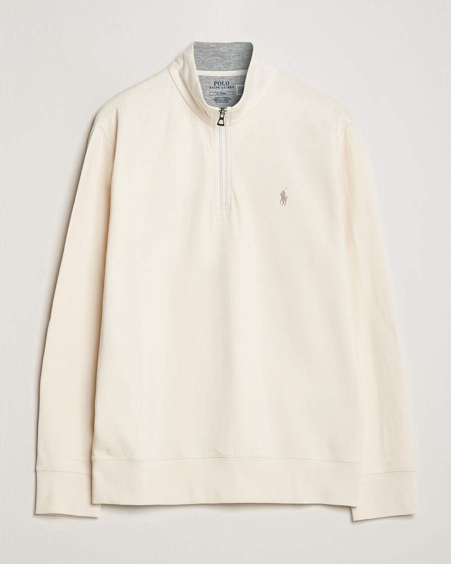 Herre | Trøjer | Polo Ralph Lauren | Tech Double Knit Half Zip Guide Cream