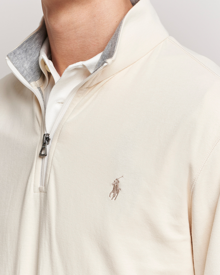 Herre | Trøjer | Polo Ralph Lauren | Tech Double Knit Half Zip Guide Cream