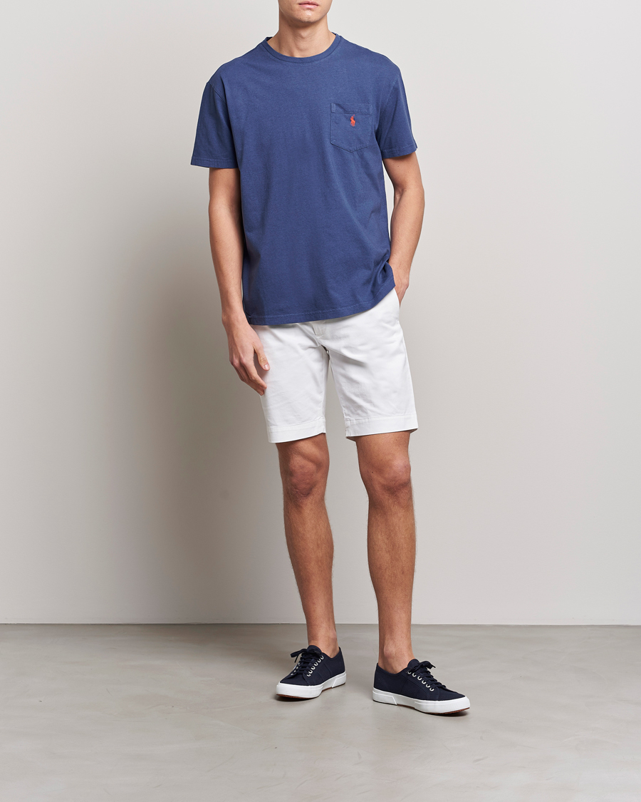 Herre | T-Shirts | Polo Ralph Lauren | Cotton/Linen Crew Neck T-Shirt Boathouse Navy