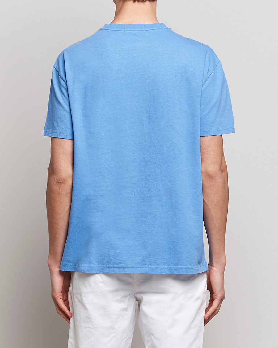 Herre | T-Shirts | Polo Ralph Lauren | Cotton/Linen Crew Neck T-Shirt Summer Blue