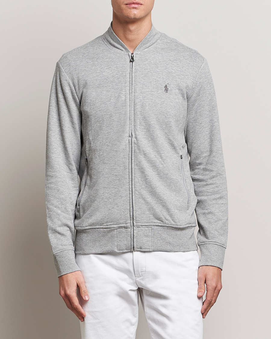 Herre | Trøjer | Polo Ralph Lauren | Double Knit Full-Zip Sweater Andover Heather