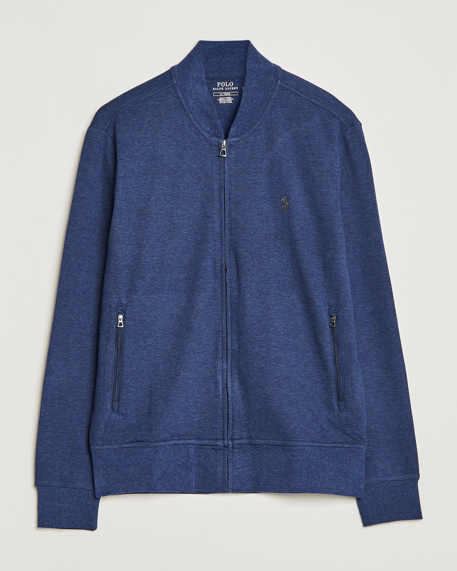 Herre | Trøjer | Polo Ralph Lauren | Double Knit Full-Zip Sweater Spring Navy Heather