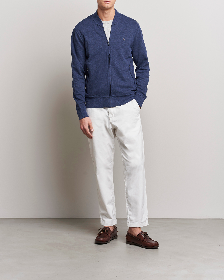Herre | Trøjer | Polo Ralph Lauren | Double Knit Full-Zip Sweater Spring Navy Heather