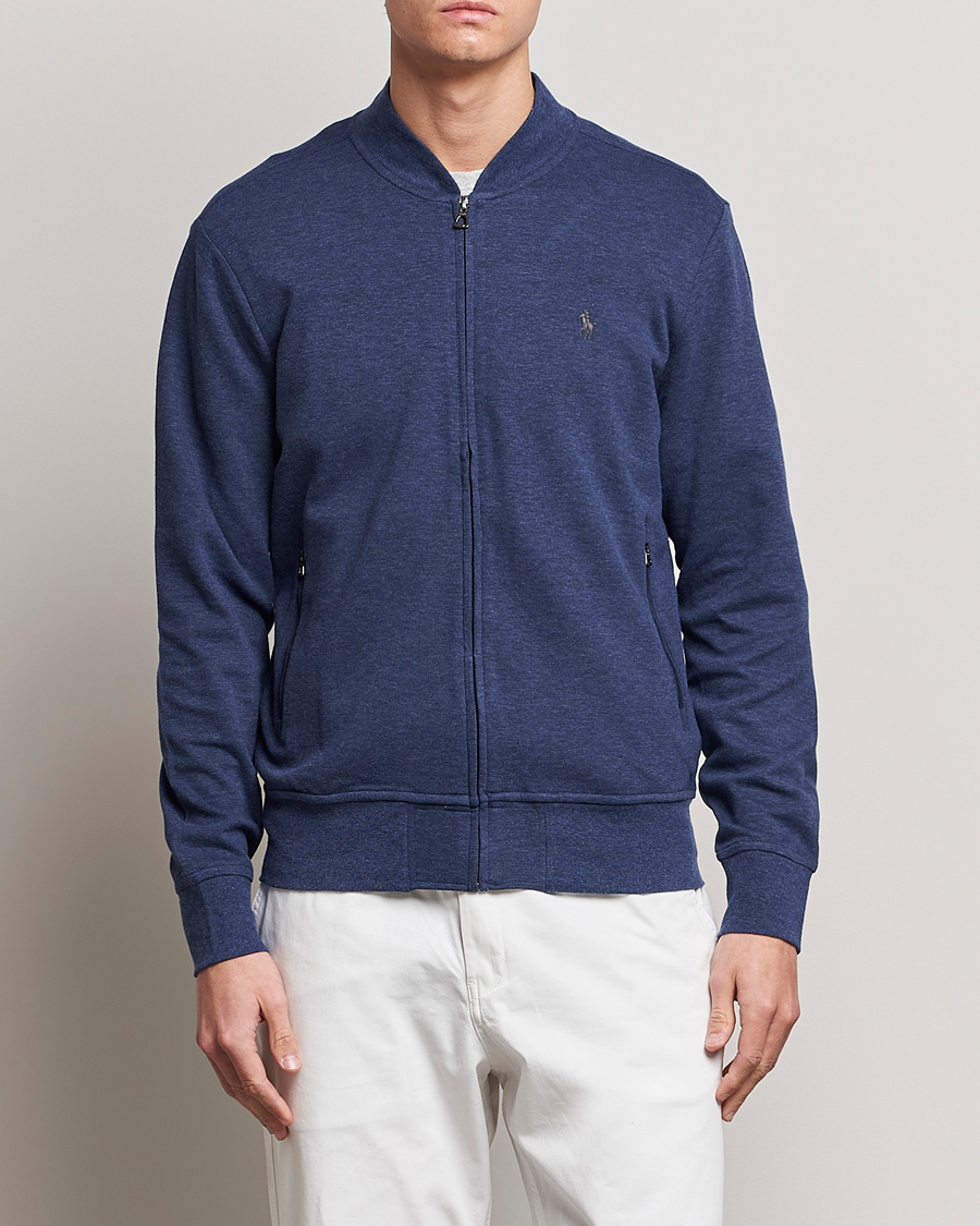 Herre | Trøjer | Polo Ralph Lauren | Double Knit Full-Zip Sweater Spring Navy Heather