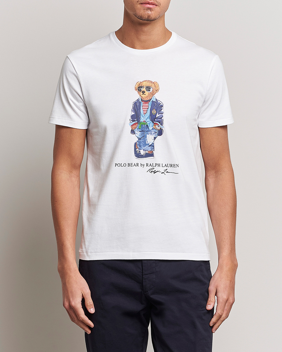 Herre | T-Shirts | Polo Ralph Lauren | Printed Regatta Bear Crew Neck T-Shirt White