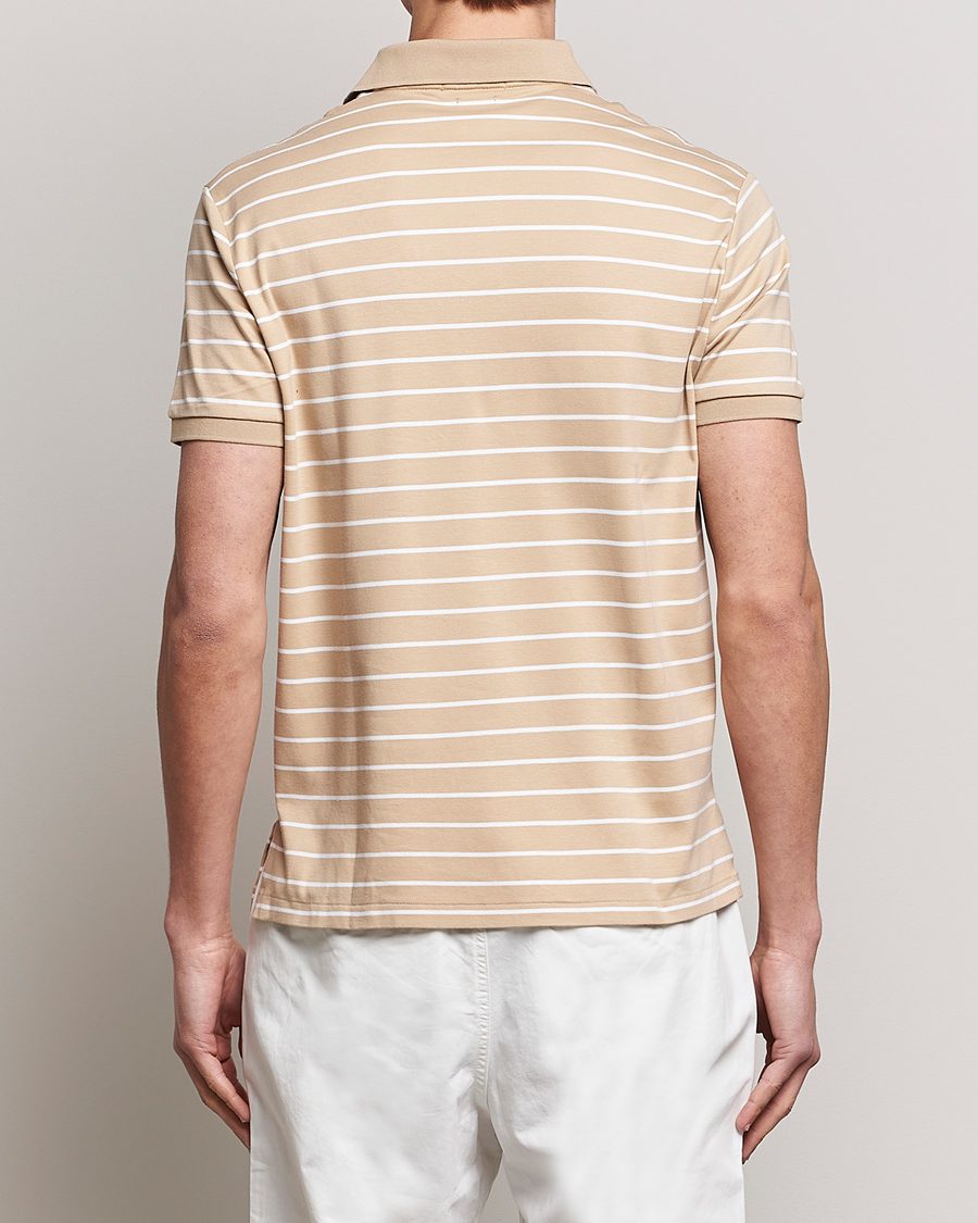Herre | Polotrøjer | Polo Ralph Lauren | Luxury Pima Cotton Striped Polo Sand Dune/White