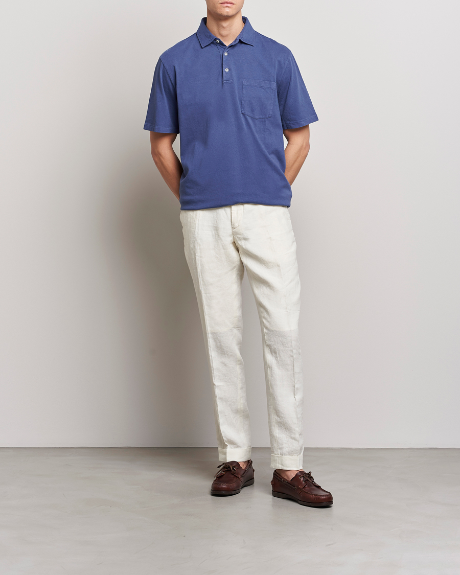 Herre | Polotrøjer | Polo Ralph Lauren | Cotton/Linen Polo Boathouse Navy