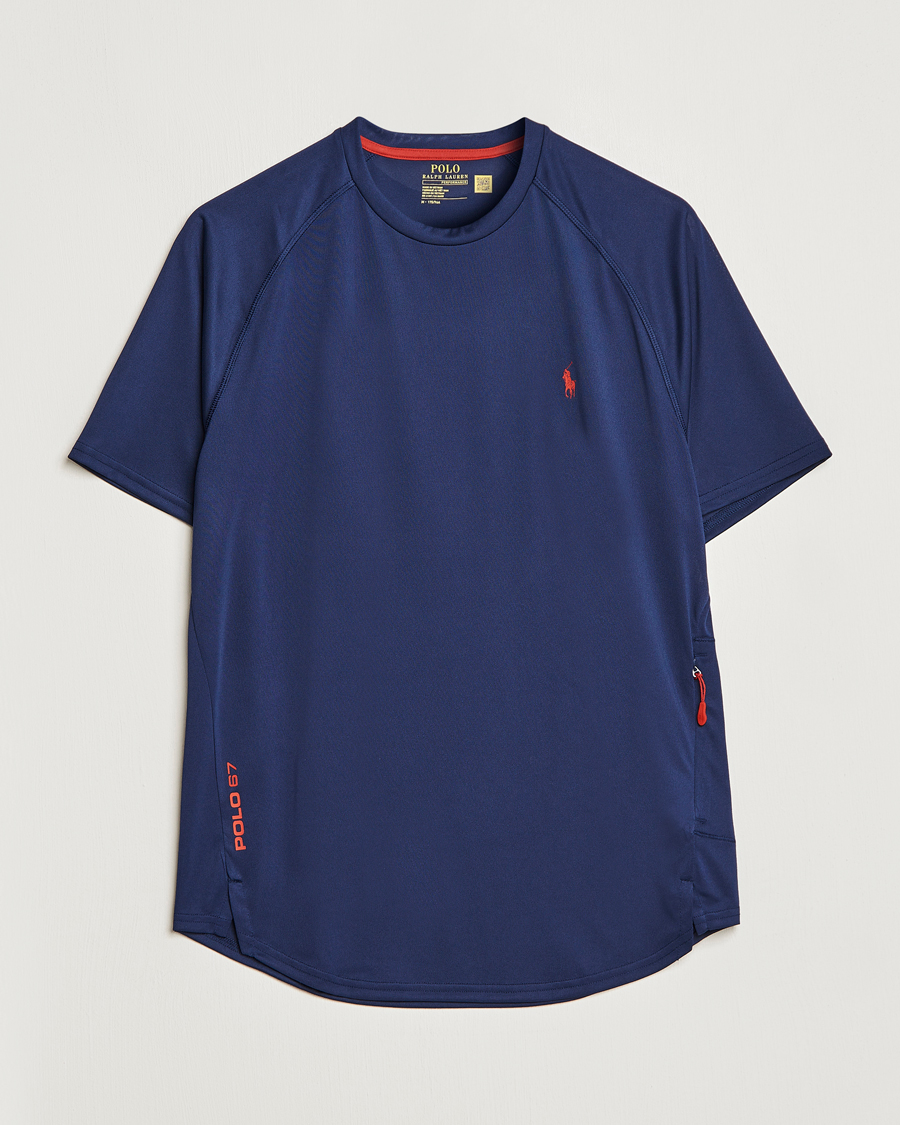 Herre | T-Shirts | Polo Ralph Lauren | Performance Jersey Crew Neck T-Shirt Newport Navy