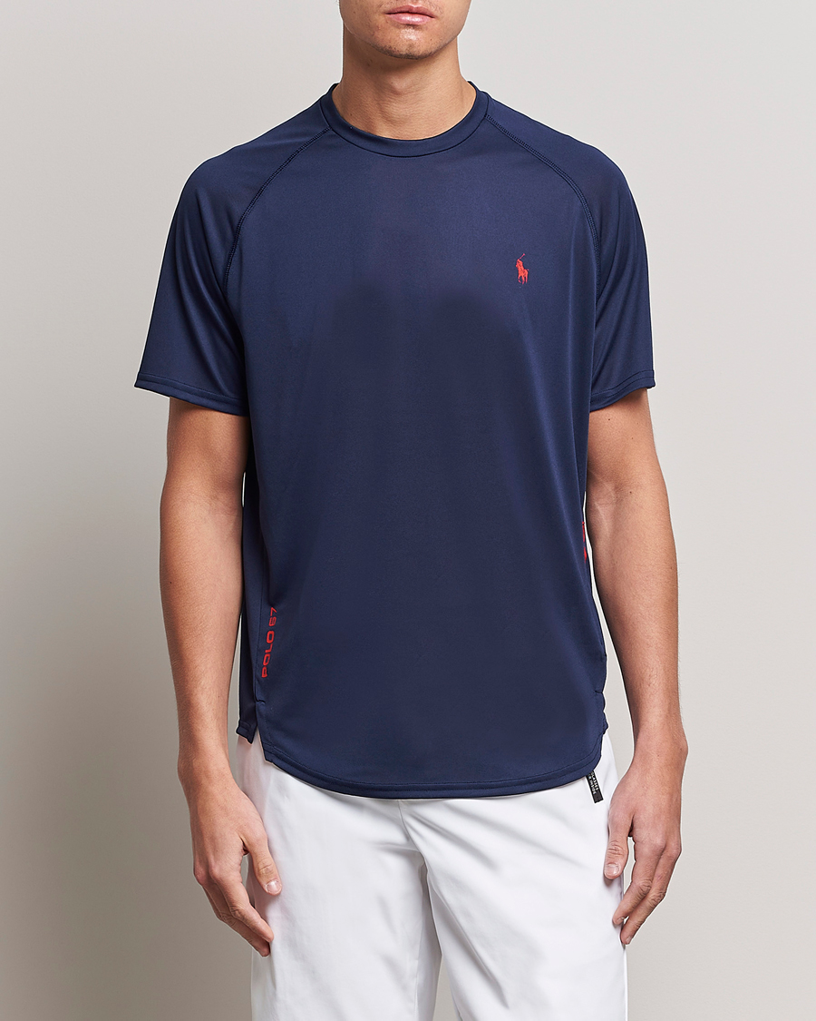 Herre | T-Shirts | Polo Ralph Lauren | Performance Jersey Crew Neck T-Shirt Newport Navy