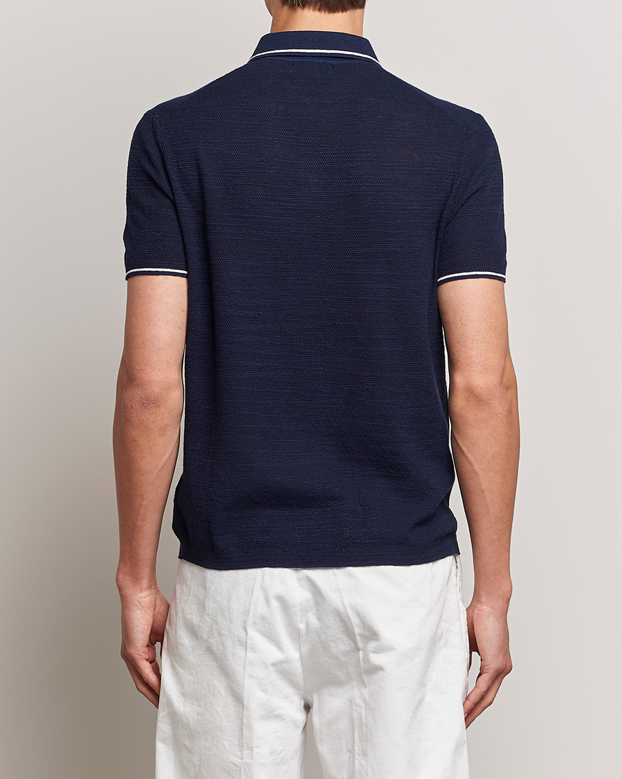 Herre | Polotrøjer | Polo Ralph Lauren | Cotton/Linen Textured Polo Bright Navy