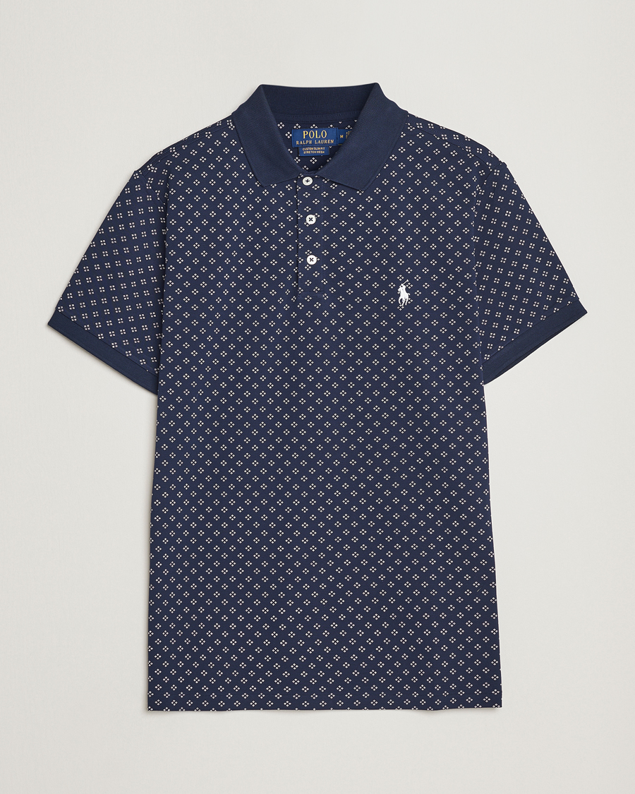 Herre | Polotrøjer | Polo Ralph Lauren | Custom Slim Fit Diamond Dots Polo Newport Navy