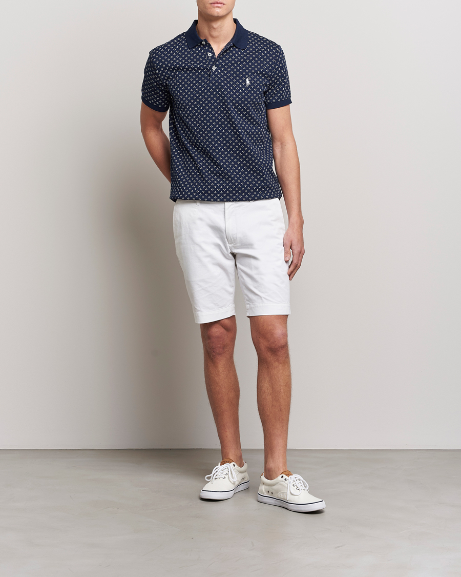 Herre | Polotrøjer | Polo Ralph Lauren | Custom Slim Fit Diamond Dots Polo Newport Navy