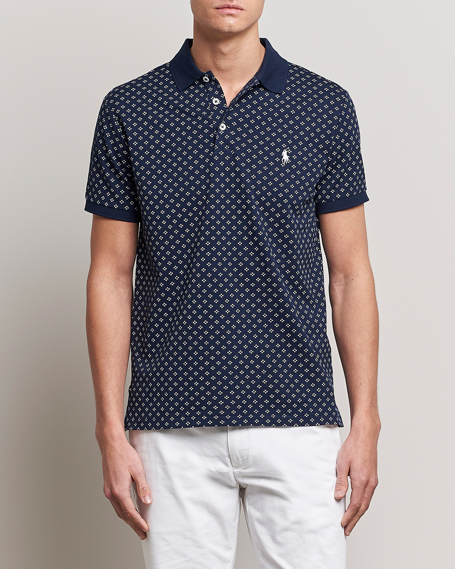 Herre | Polotrøjer | Polo Ralph Lauren | Custom Slim Fit Diamond Dots Polo Newport Navy