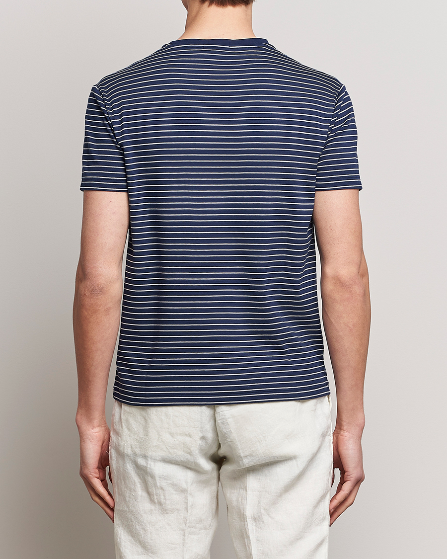 Herre | T-Shirts | Polo Ralph Lauren | Luxury Pima Cotton Striped T-shirt Navy/White