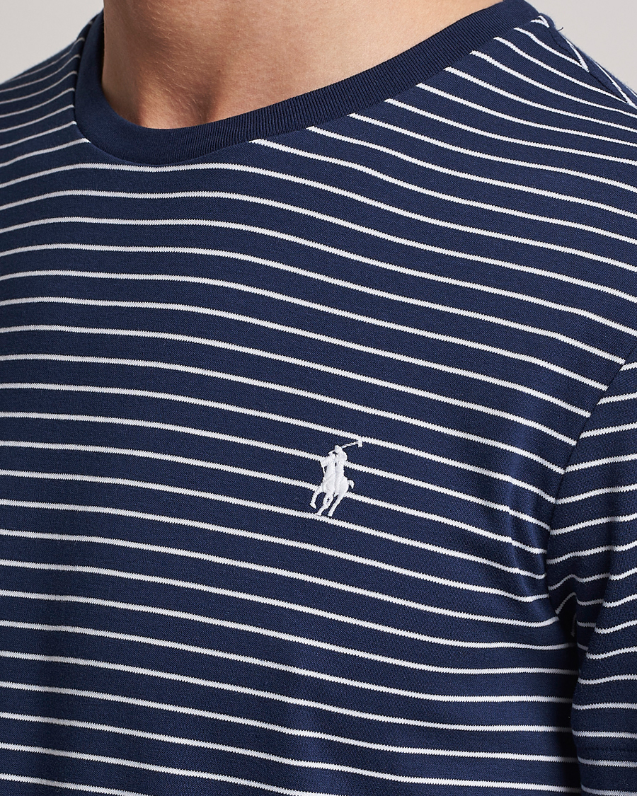 Herre | T-Shirts | Polo Ralph Lauren | Luxury Pima Cotton Striped T-shirt Navy/White