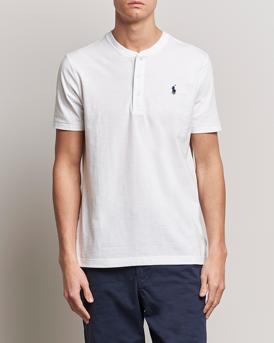 Herre |  | Polo Ralph Lauren | Slub Jersey Henley T-Shirt White