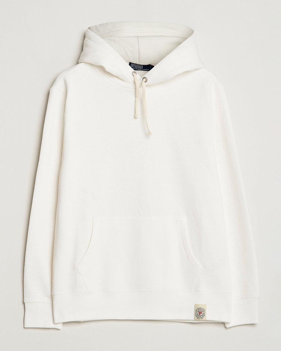 Herre | Trøjer | Polo Ralph Lauren | Vintage Fleece Hoodie Deckwash White