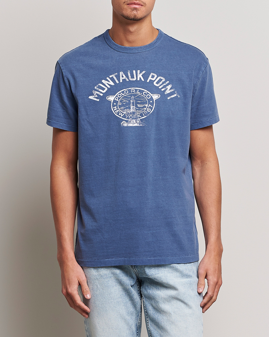 Herre | Nye produktbilleder | Polo Ralph Lauren | Graphic Logo Jerset Crew Neck T-Shirt Earth Blue