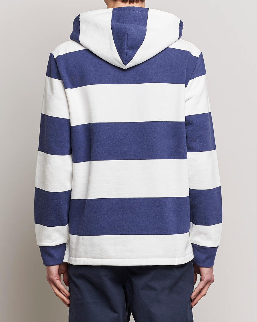 Herre | Trøjer | Polo Ralph Lauren | Jersey Blockstriped Hoodie Boat Navy/White