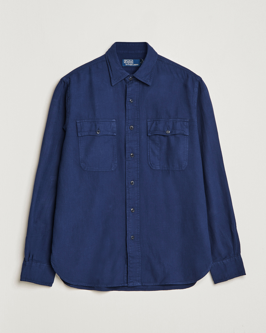 Herre | Skjorter | Polo Ralph Lauren | Cotton Overshirt Newport Navy
