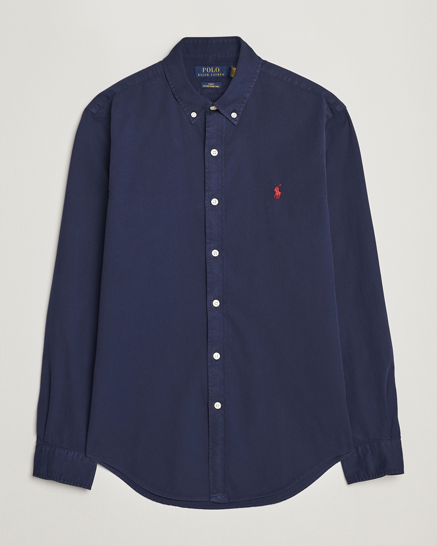 Herre | Skjorter | Polo Ralph Lauren | Slim Fit Twill Shirt Newport Navy