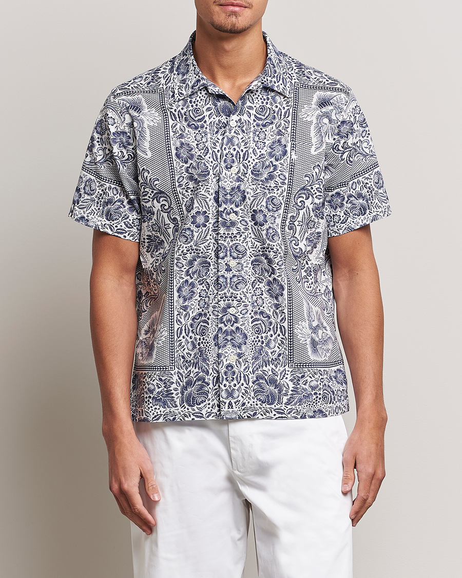 Herre | Skjorter | Polo Ralph Lauren | Printed Paisley Short Sleeve Shirt Blue