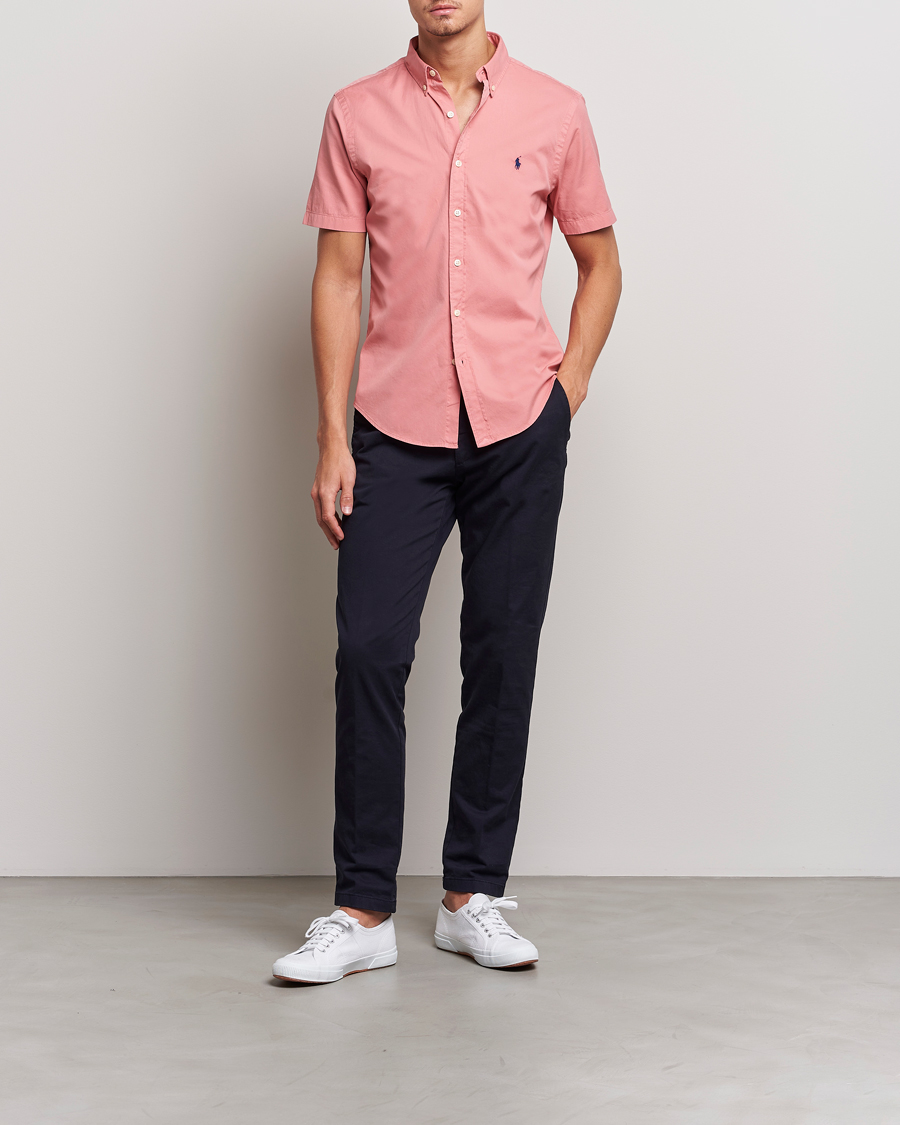 Herre | Skjorter | Polo Ralph Lauren | Twill Short Sleeve Shirt Desert Rose