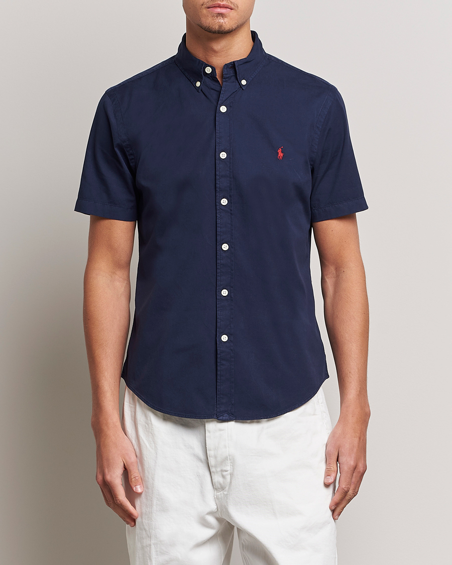Herre | Kortærmede skjorter | Polo Ralph Lauren | Twill Short Sleeve Shirt Newport Navy