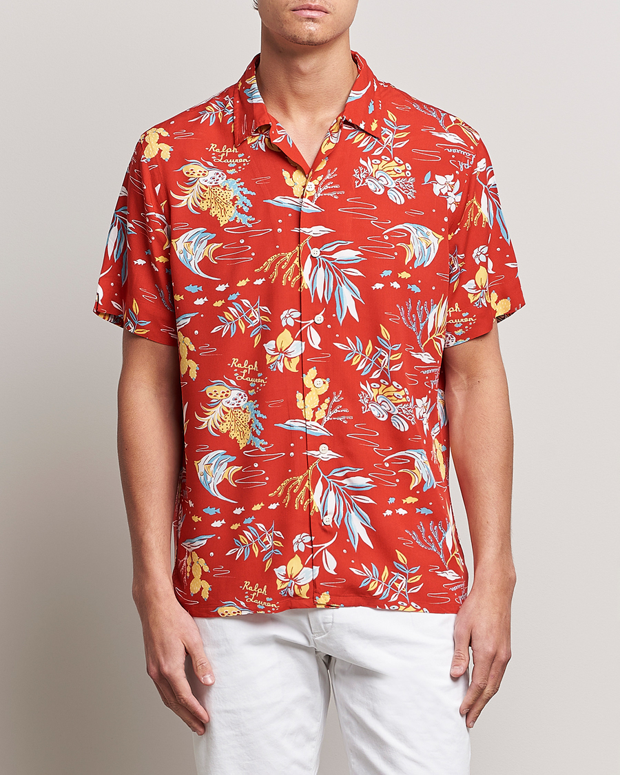 Herre | Skjorter | Polo Ralph Lauren | Printed Flower Short Sleeve Shirt Sun Sand Surf