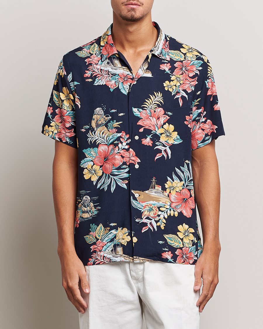 Herre | Kortærmede skjorter | Polo Ralph Lauren | Printed Flower Short Sleeve Shirt Navy Multi
