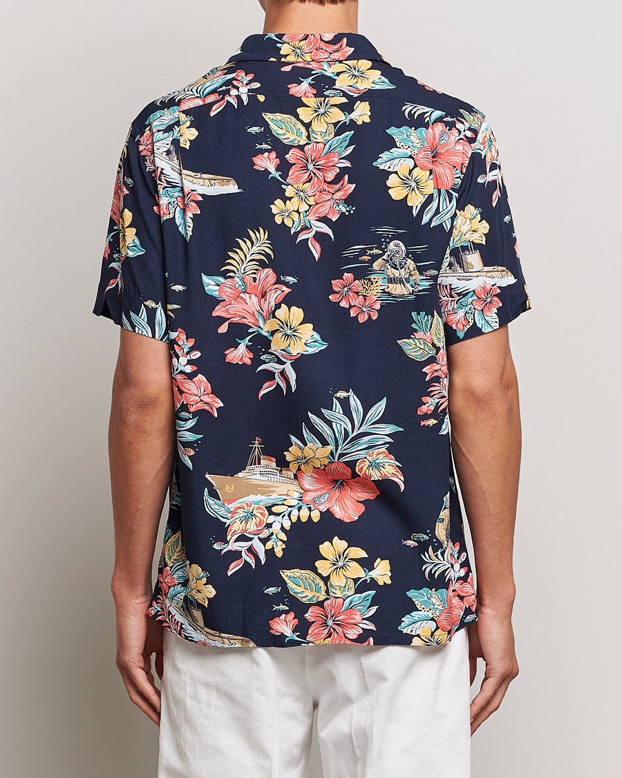 Herre | Skjorter | Polo Ralph Lauren | Printed Flower Short Sleeve Shirt Navy Multi