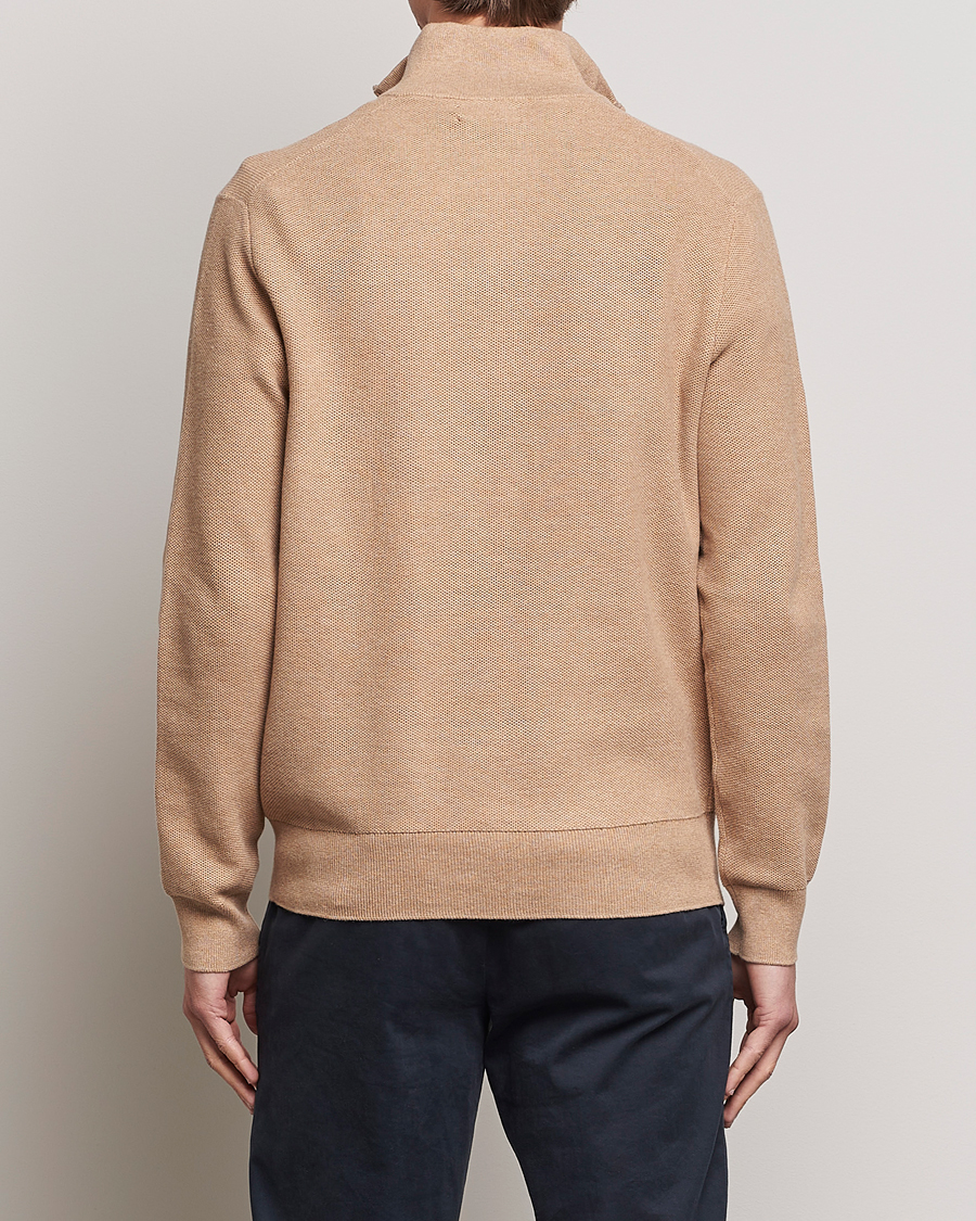 Herre | Trøjer | Polo Ralph Lauren | Textured Half-Zip Camel Melange