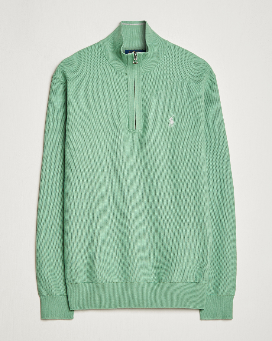 Herre | Trøjer | Polo Ralph Lauren | Textured Half-Zip Pistachio Green