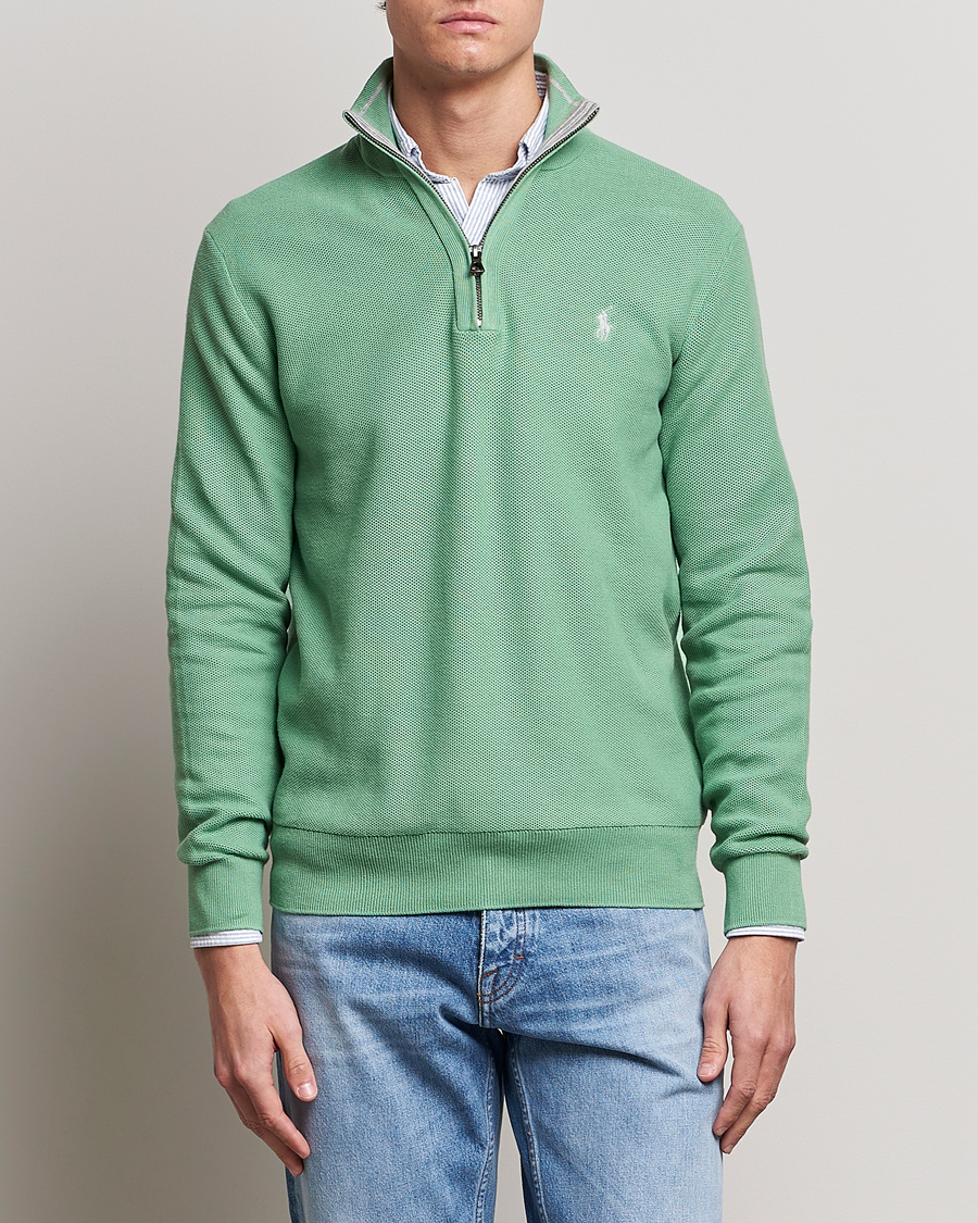 Herre | Trøjer | Polo Ralph Lauren | Textured Half-Zip Pistachio Green