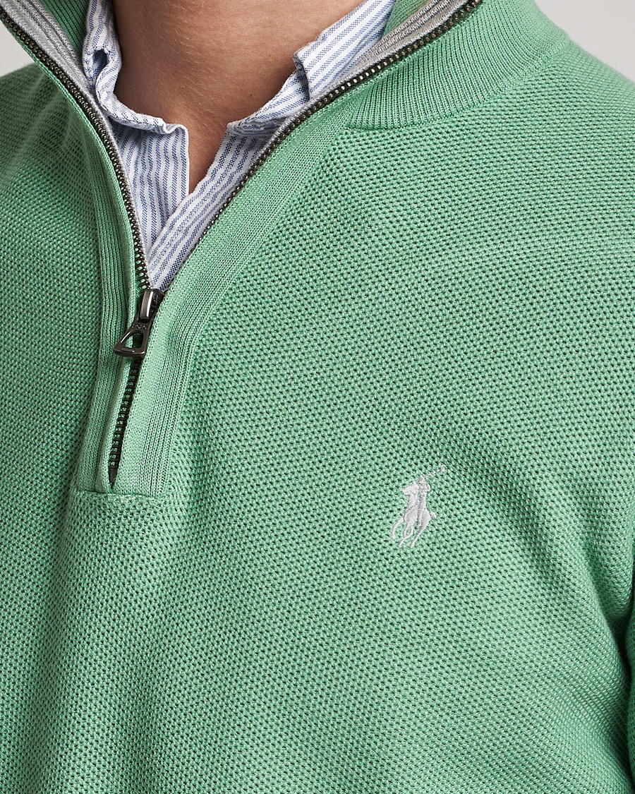 Herre | Trøjer | Polo Ralph Lauren | Textured Half-Zip Pistachio Green
