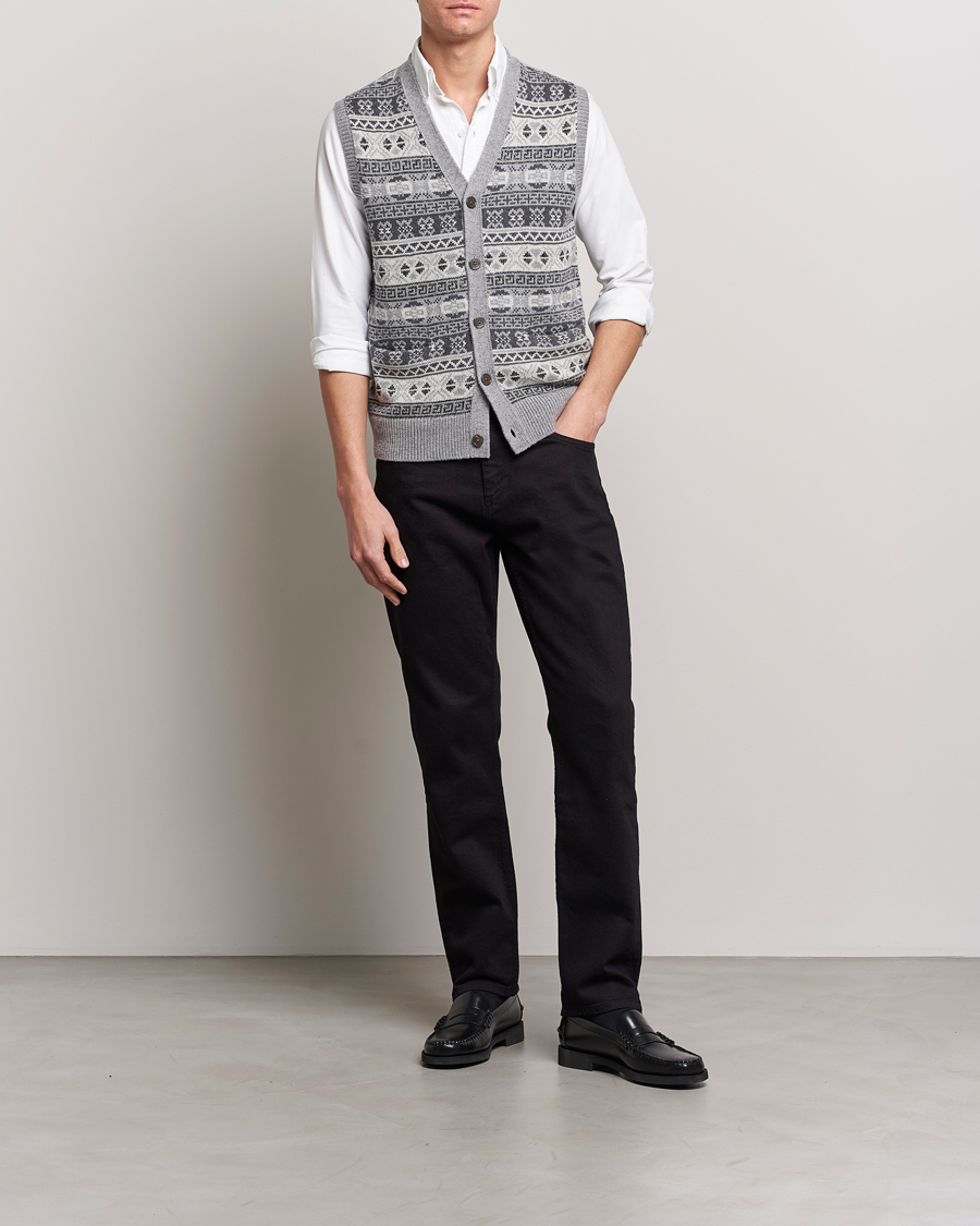 Herre | Trøjer | Polo Ralph Lauren | Knitted Fairisle Vest Grey