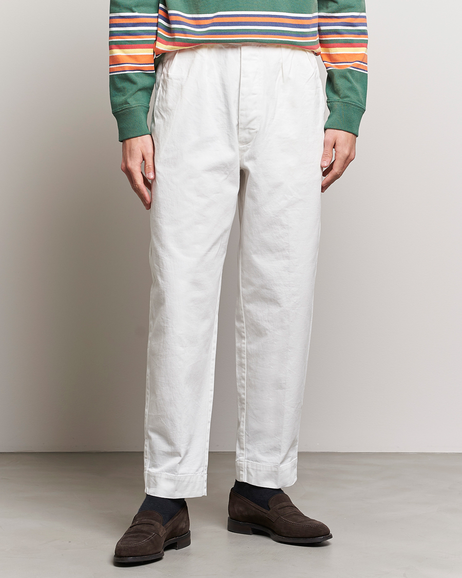 Herre | Pæne bukser | Polo Ralph Lauren | Rustic Twill Officer Trousers Deckwash White